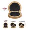 Black with Gold Marble Rim Disposable Plastic Appetizer/Salad Plates - 7.5" (120 Plates)